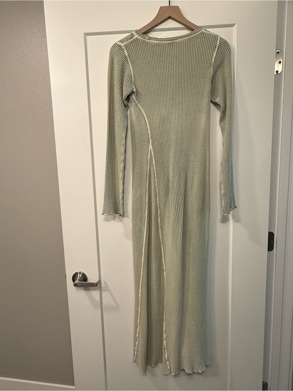 Free people casual Green asymmetrical rouched Maxi Dress - Picture 8 of 11